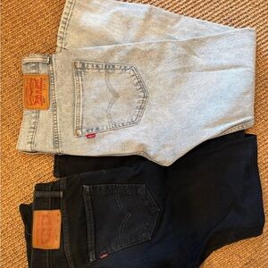 Levi's 512 Bundle Light Blue and Dark Blue Denim Jeans